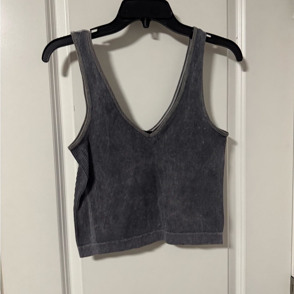 Justify Charcoal V-Neck Apparel